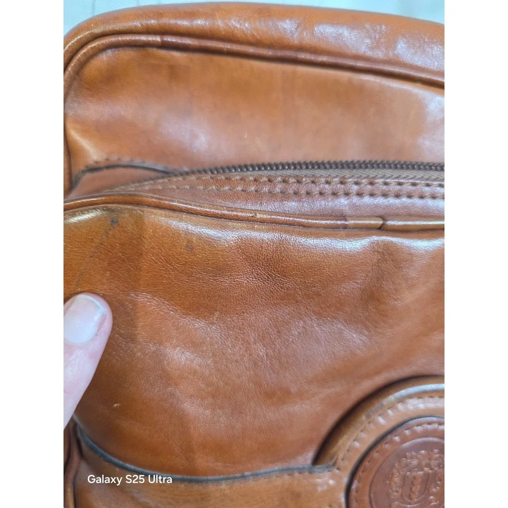 Italian‎ Made Vintage Jacobson's Leather Crossbody Brown Minimalist Luxury